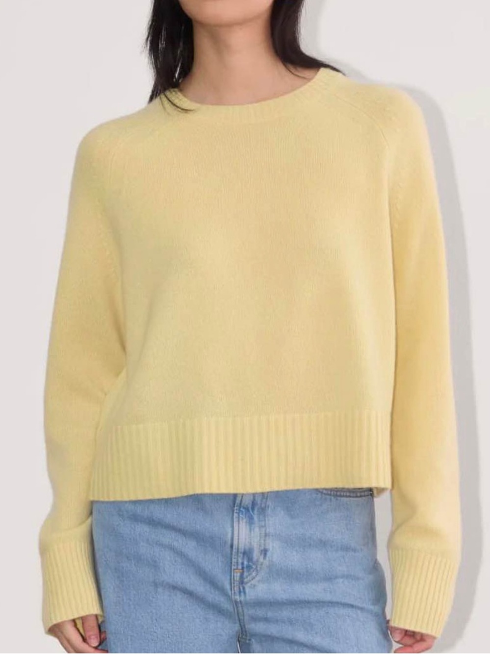 Everlane Butter Yellow Cashmere Sweater
